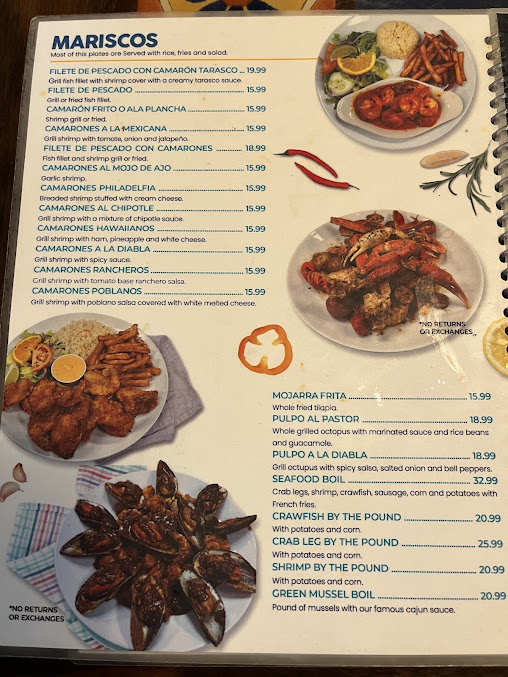Menu El Mar Seafood Grill And Bar - 3