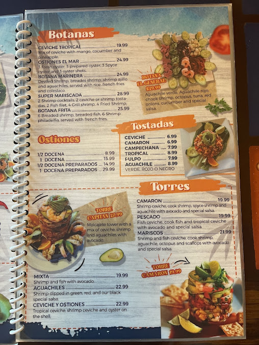 Menu El Mar Seafood Grill And Bar - 8