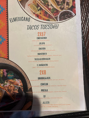 Menu El Mexicano Tapas Tequila - 4