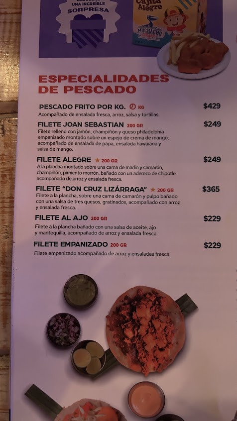 Menu El Muchacho Alegre Tijuana - 1
