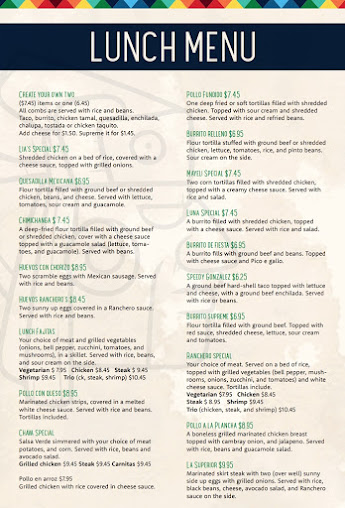 Menu El Palenque Mexican Restaurant - 3