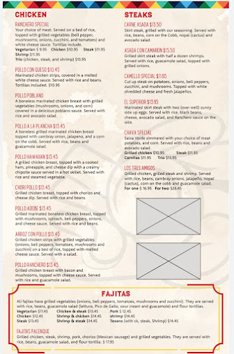 Menu El Palenque Mexican Restaurant - 4
