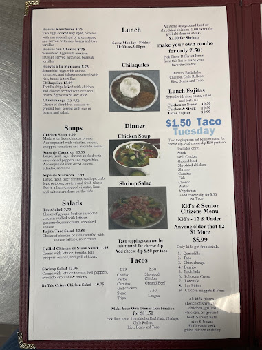 Menu El Paso Grill Mexican Restaurant - 5