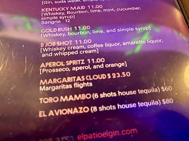 Menu El Patio Mexican Restaurant - 1