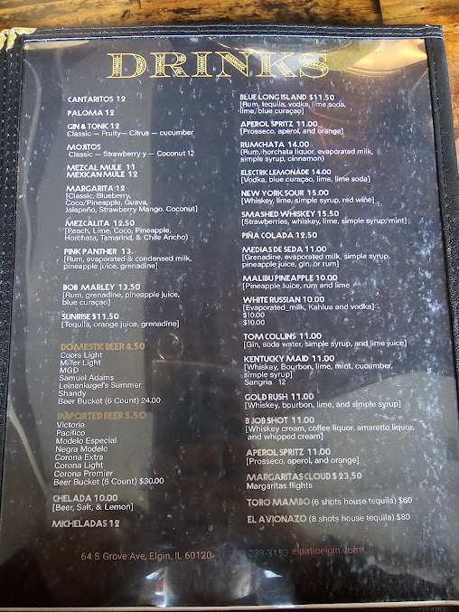Menu El Patio Mexican Restaurant - 3