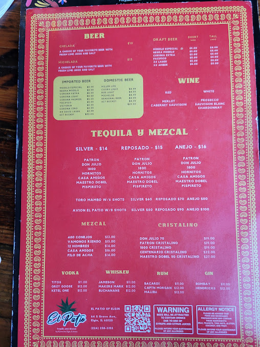 Menu El Patio Mexican Restaurant - 4