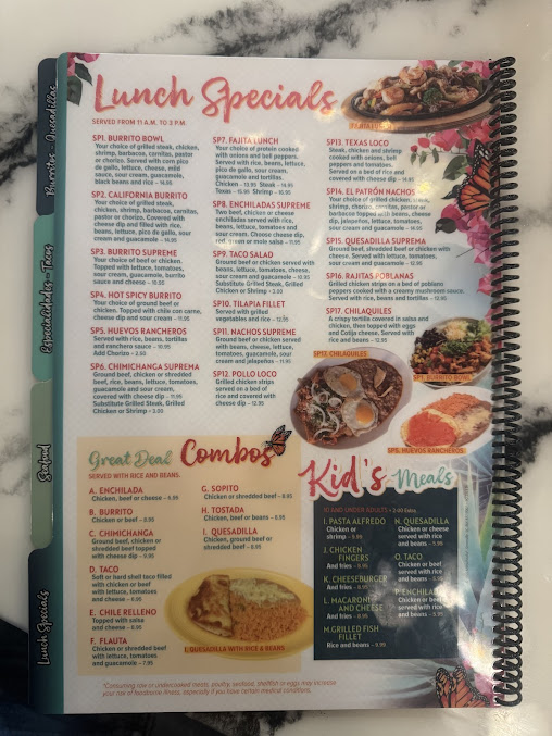 Menu El Patron Mexican Grill Cantina - 1