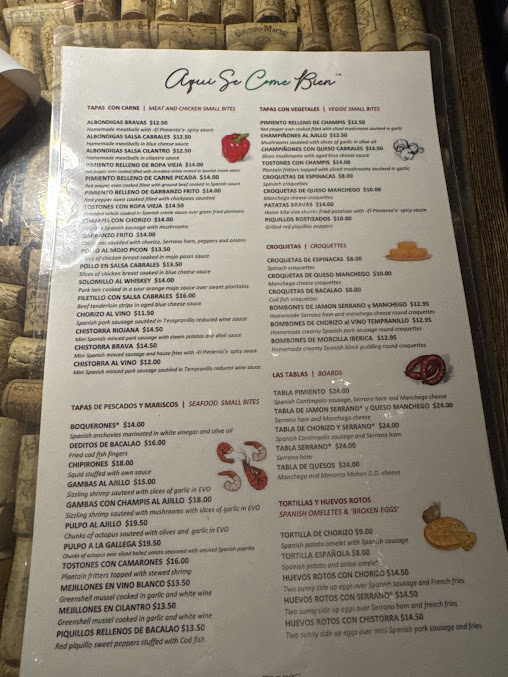 Menu El Pimiento Restaurant - 1