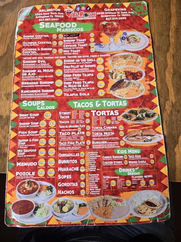 Menu El Piquin Mexican Restaurant - 2