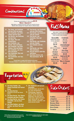 Menu El Portal Mexican Restaurant - 3
