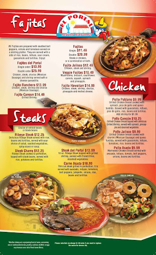 Menu El Portal Mexican Restaurant - 4
