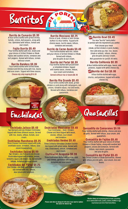 Menu El Portal Mexican Restaurant - 9