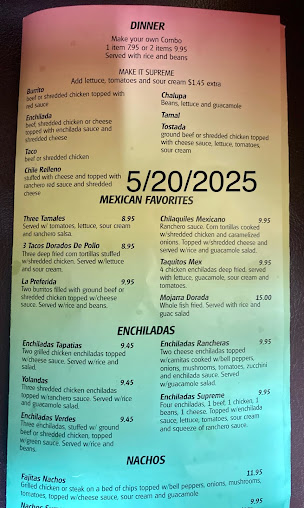 Menu El Preferido Mexican Restaurant - 2