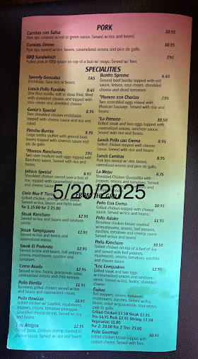 Menu El Preferido Mexican Restaurant - 3