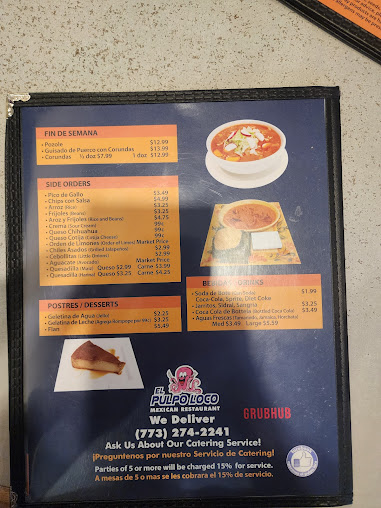 Menu El Pulpo Loco Restaurant - 7