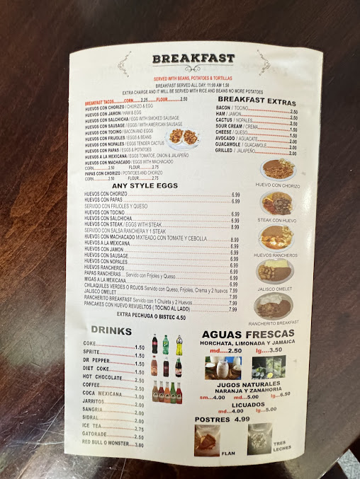 Menu El Rancherito Taqueria - 1