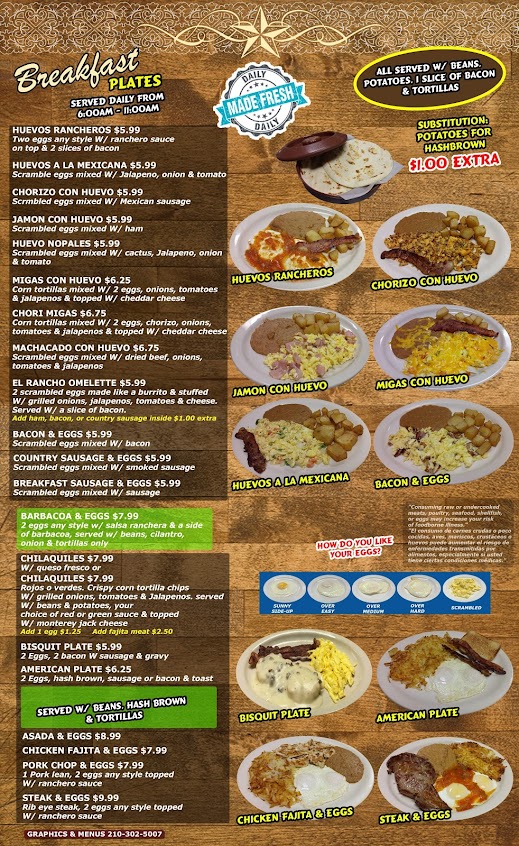 Menu El Rancho Mexican Restaurant - 1