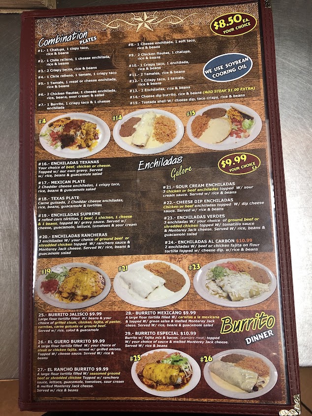 Menu El Rancho Mexican Restaurant - 5