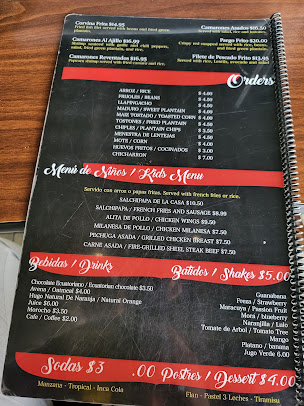 Menu El Rinconcito Restaurant Bakery Llc - 1