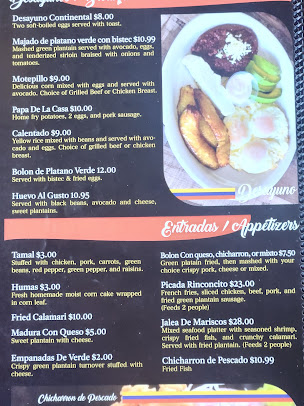 Menu El Rinconcito Restaurant Bakery Llc - 3