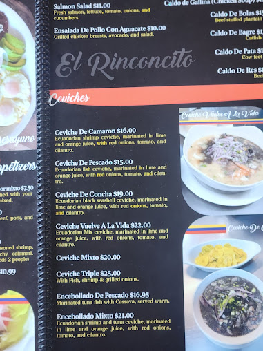 Menu El Rinconcito Restaurant Bakery Llc - 6