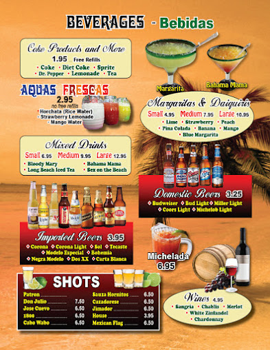 Menu El Rodeo Mexican Restaurant Robertsdale - 2