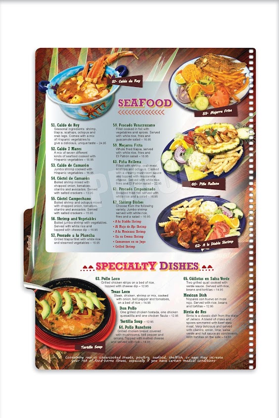 Menu El Rodeo Mexican Restaurant Robertsdale - 5