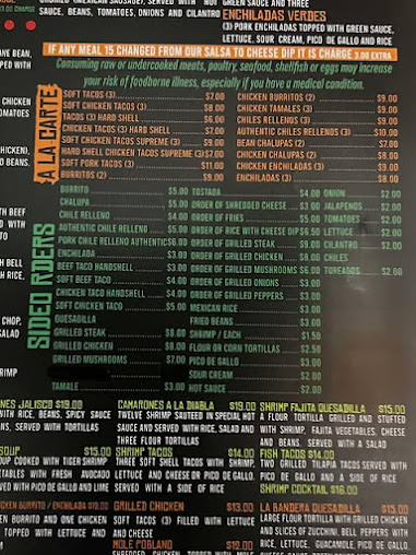 Menu El Rodeo Rocky Mount - 4