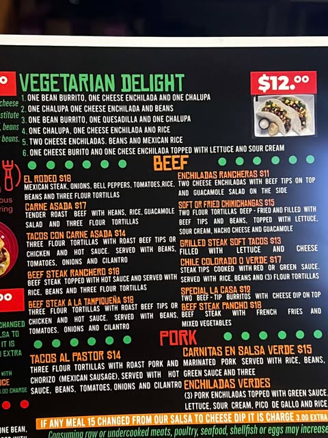 Menu El Rodeo Rocky Mount - 6
