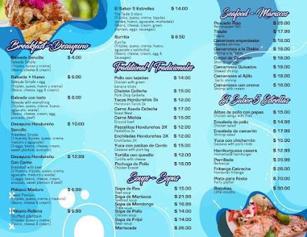 Menu El Sabor 5 Estrellas - 1