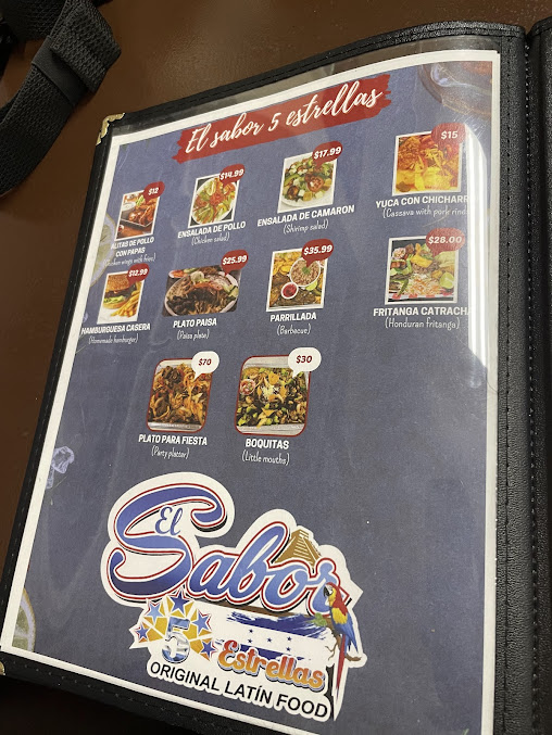 Menu El Sabor 5 Estrellas - 6