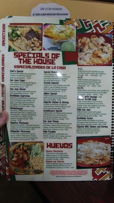 Menu El San Juan Mexican Restaurant - 6