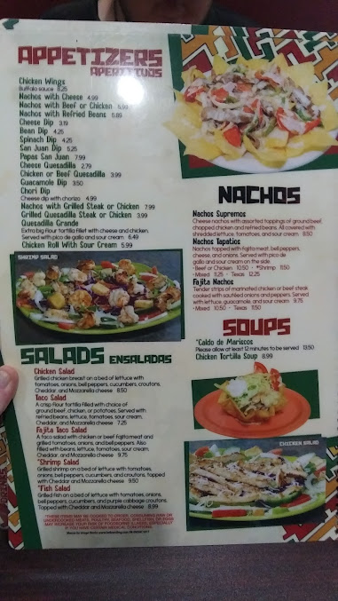 Menu El San Juan Mexican Restaurant - 7