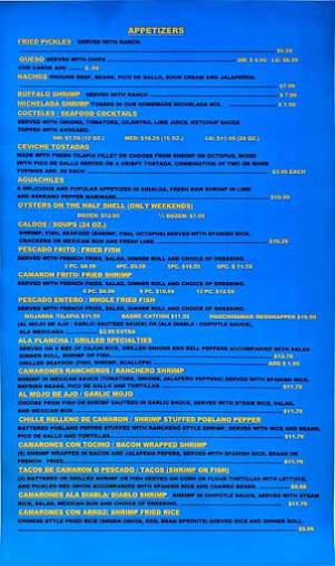 Menu El Sinaloense Seafood And Bar - 0