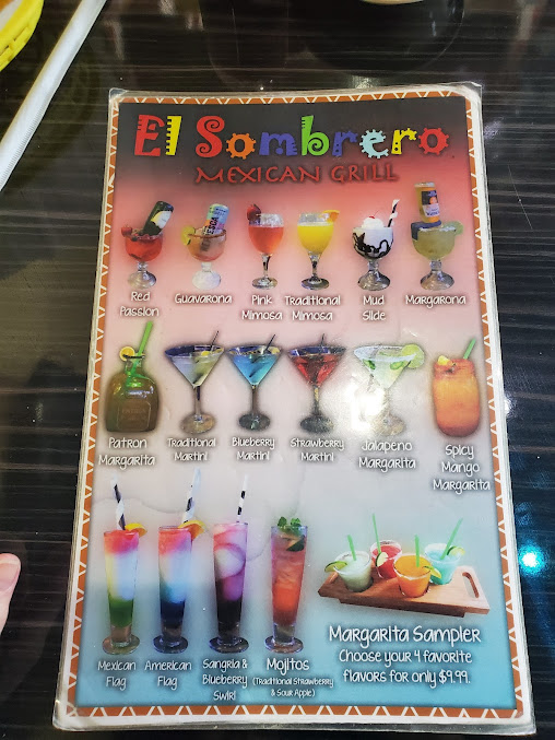 Menu El Sombrero Of Vicksburg - 9