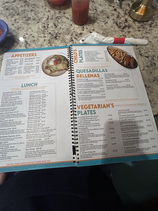 Menu El Vallarta Mexican Restaurant - 1