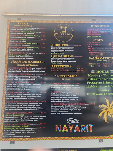 Menu El Viejon Taqueria Y Mariscos Food Truck - 2