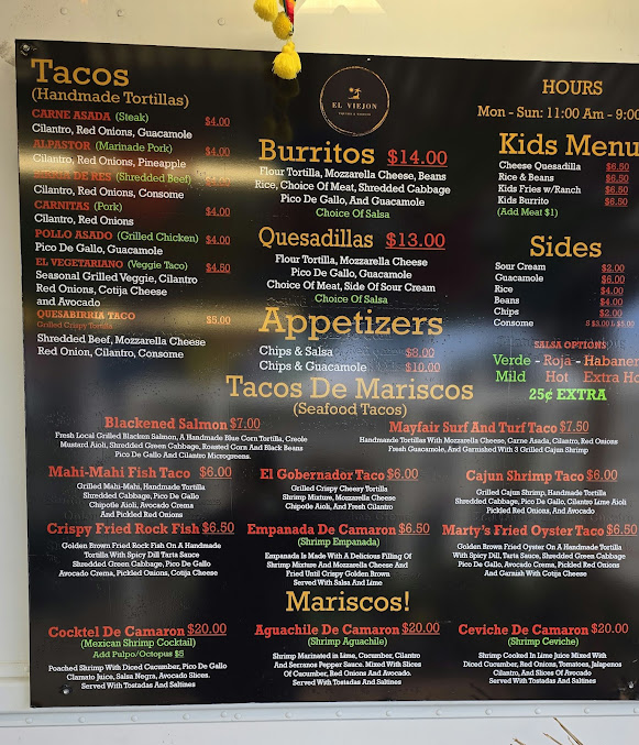 Menu El Viejon Taqueria Y Mariscos Food Truck - 8