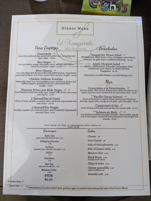 Menu El Xangarrito Mex Restaurant - 5