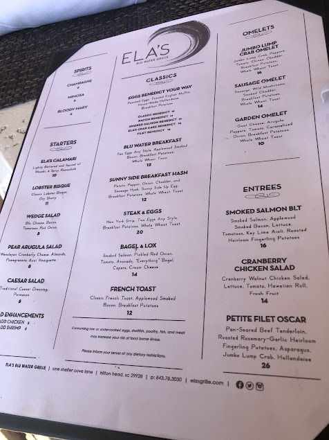 Menu Elas On The Water - 4