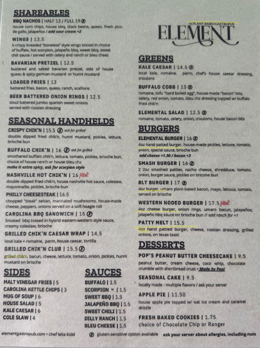 Menu Element Gastropub - 2