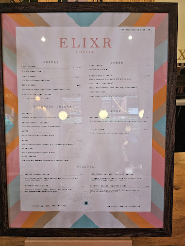 Menu Elixr Coffee Roasters Nashville - 2