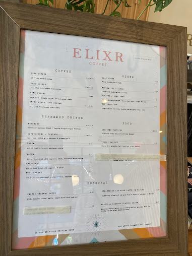 Menu Elixr Coffee Roasters Nashville - 3