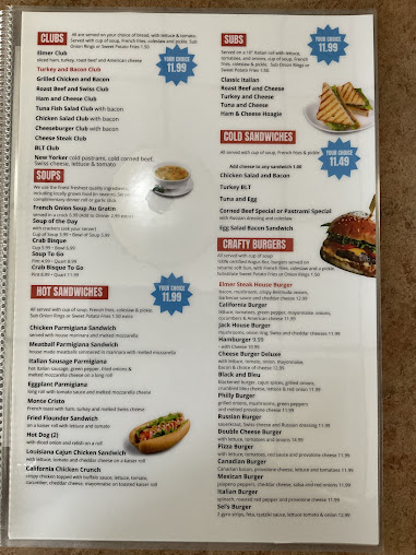 Menu Elmer Diner Restaurant - 4