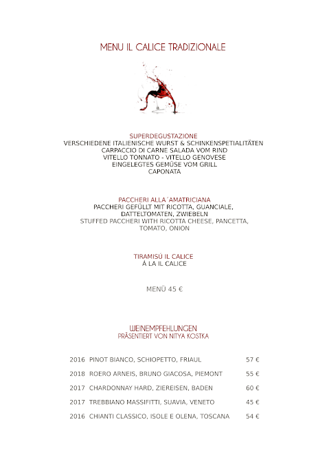 Menu Enoiteca Il Calice - 1