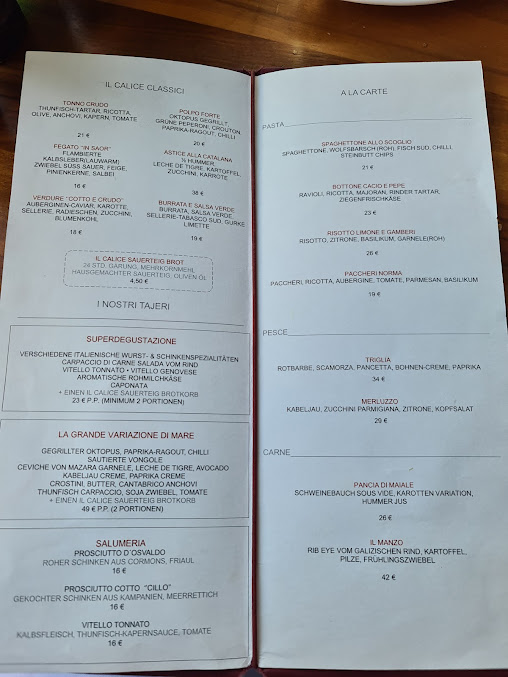 Menu Enoiteca Il Calice - 9