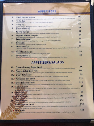 Menu Erawan Organic Thai Restaurant - 2