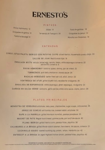 Menu Ernesto's - 3