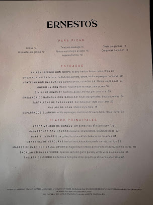 Menu Ernesto's - 7
