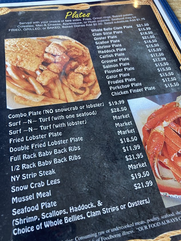 Menu Essex Seafood House Two - 8